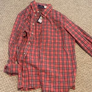 new with tags pink plaid vv buttonup